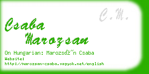 csaba marozsan business card